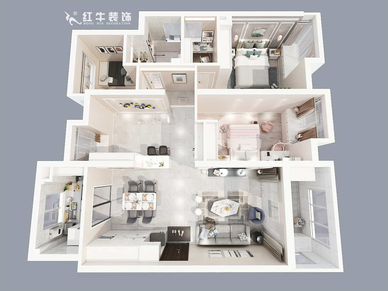 蔣琛_萬(wàn)達(dá)茂三期2-2001-128㎡-現(xiàn)代簡(jiǎn)約風(fēng)格_鳥瞰圖+logo