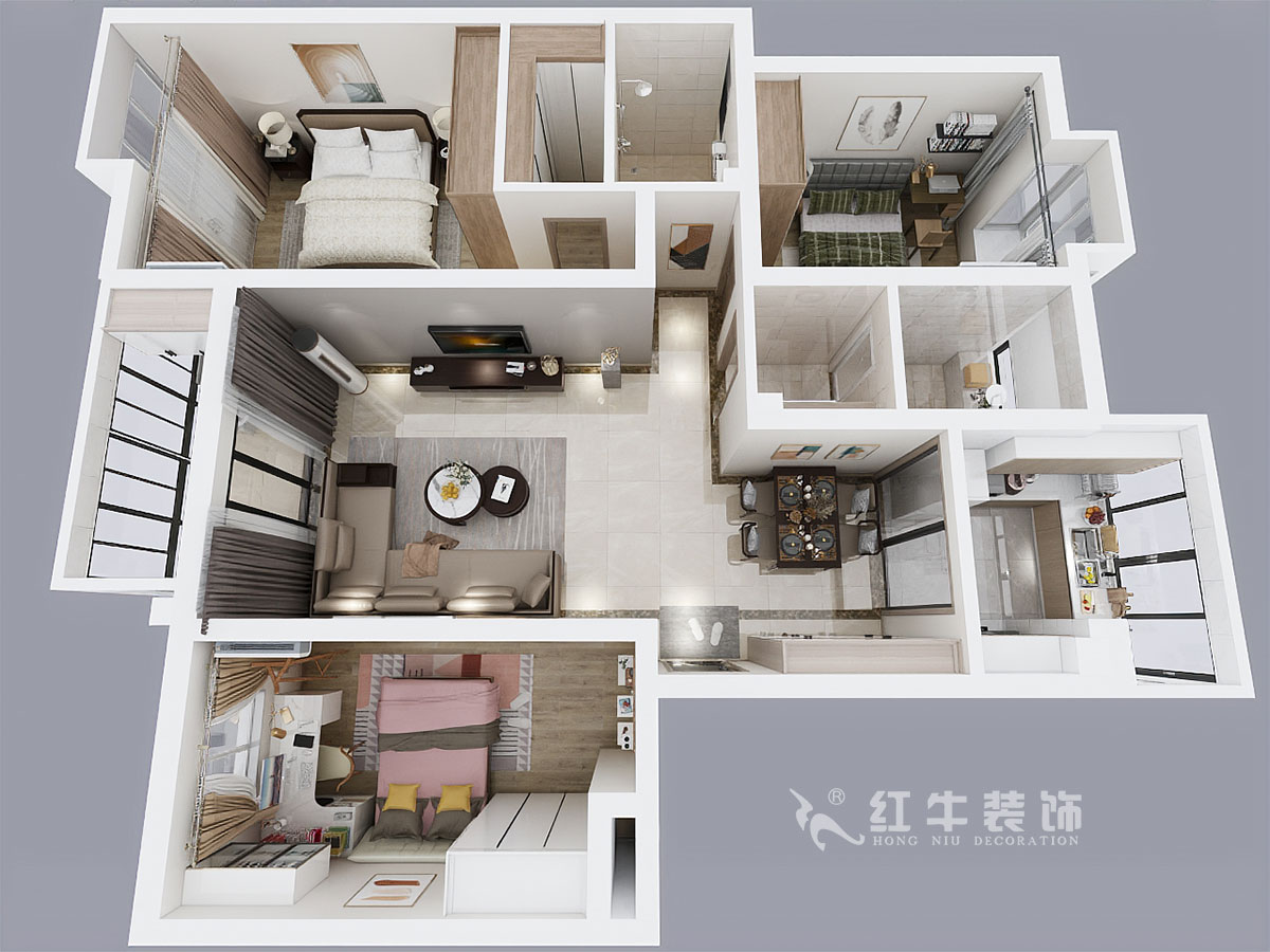 郭志成_宏圖上水園25-1104-130㎡-現代簡約風格_3室2廳2衛（老房裝修）_定制家￥134817