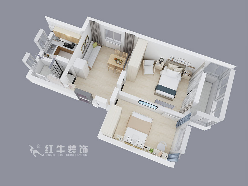 余瑋_新莊53號11-201-93㎡-現代風格_2室2廳1衛（舊房改造）_定制家￥110061_全包11