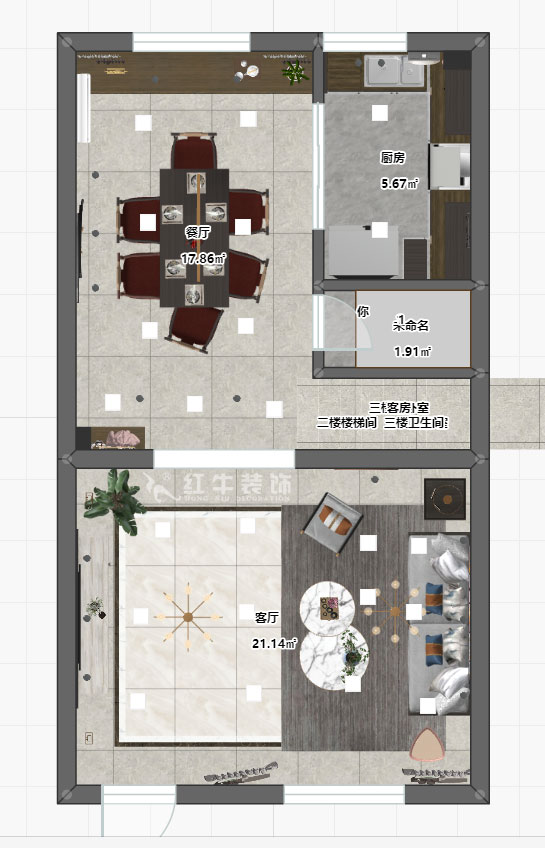 陸利民_香地美舍602-156㎡-新中式風格_5室2廳3衛（新房裝修）_定制家￥208000_全包25萬00_09一樓彩平圖