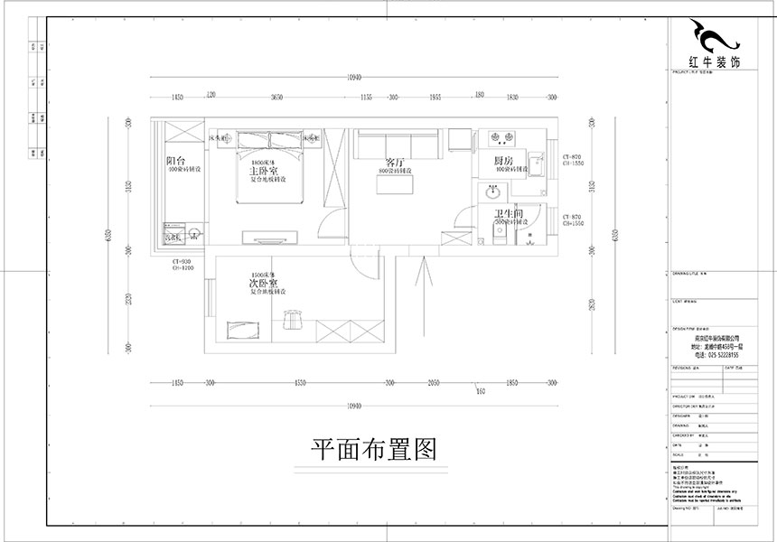 孟憲濤_北秀村22號3-702-60㎡-現代風格_2室1廳1衛（二手房裝修）_定制家￥89500_全包9萬00_02平面布置圖_北秀村小區22棟3單元702