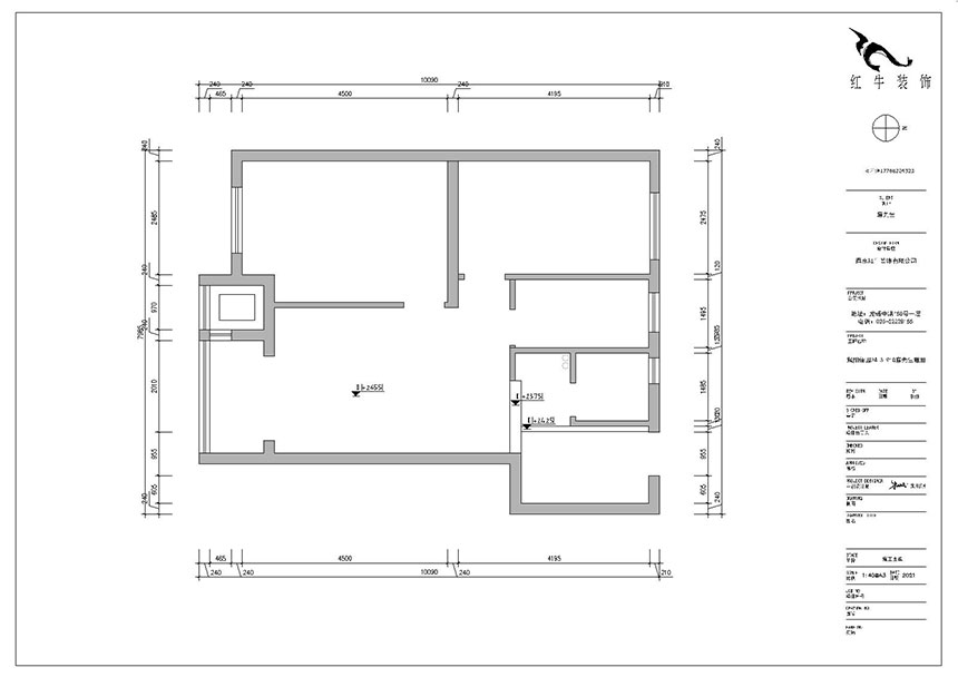 朱明琪_紫楊佳園24-3-910-87㎡-現代簡約風格_2室2廳1衛（新房裝修）_成品家￥120000_全包10萬00_01原始結構圖