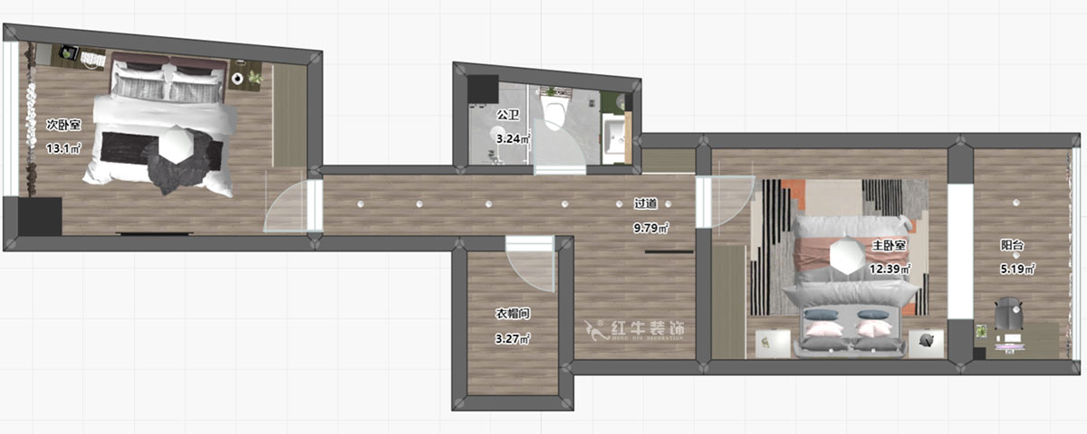 陸利民｜圣淘沙6-711-120㎡-現代風格｜復式｜2室2廳2衛｜新房裝修｜定制家￥162600｜全包16