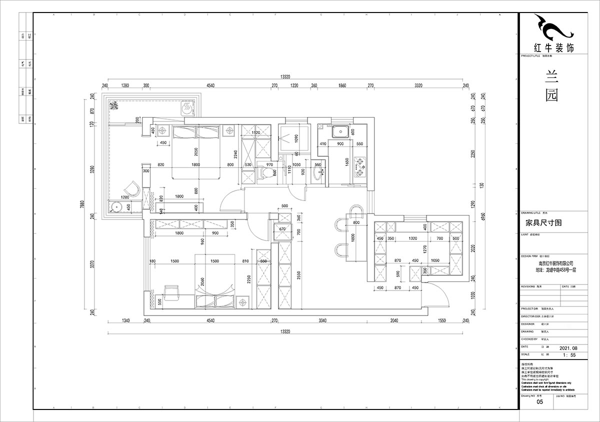 賈庭｜蘭園19-504-85㎡-現代風格｜3室1廳1廚1衛｜老房裝修｜定制家￥88000｜全包11