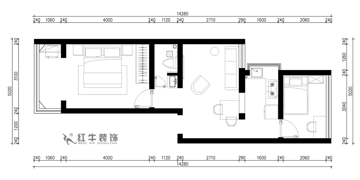 朱明琪｜富貴里3-乙單元-601-55㎡-現代簡約風格｜2室2廳1衛｜老房裝修｜定制家｜全包14