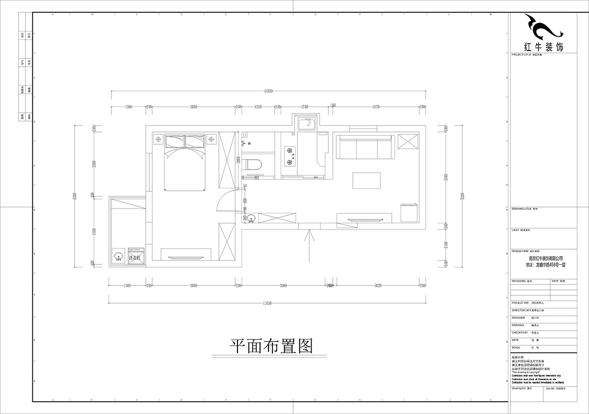 孟憲濤｜大光路菜市口1號2-2-205-50㎡-簡約風格｜1室1廳1衛｜老房裝修｜定制家｜全包9萬｜00_02平面布置圖