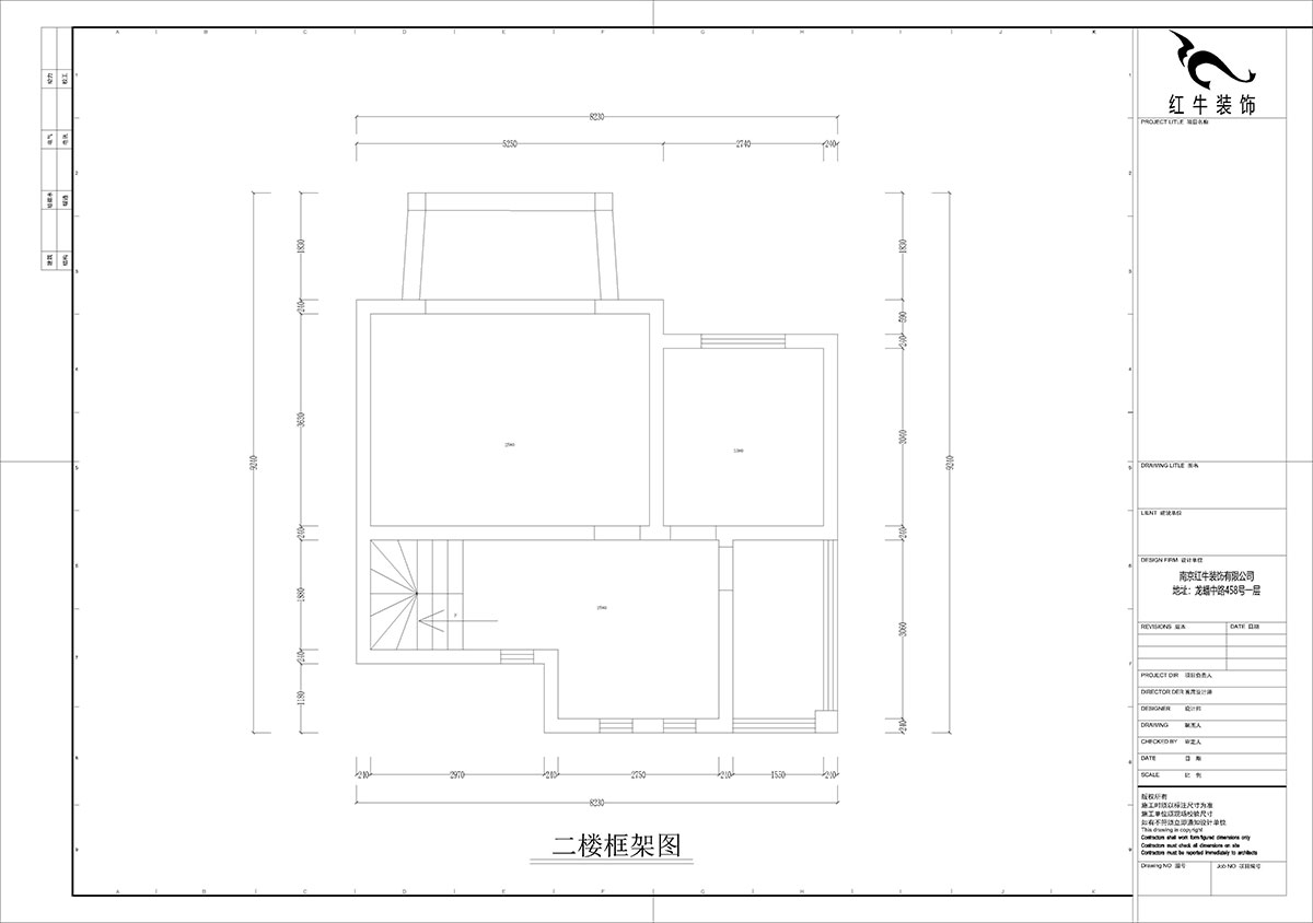 孟憲濤｜養龍山莊D-11B-120㎡-現代簡約風格｜3室2廳2衛｜老房裝修｜定制家｜全包14萬｜00_03二樓框架圖