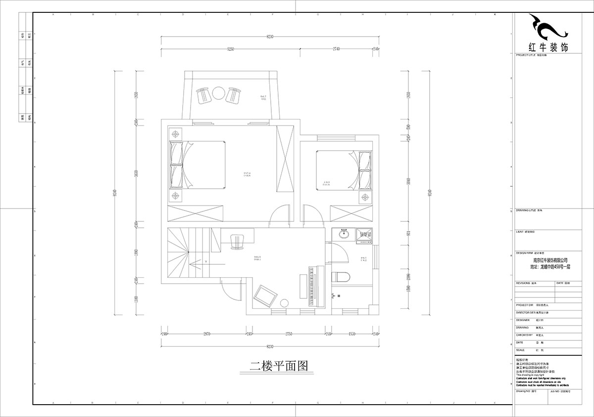 孟憲濤｜養龍山莊D-11B-120㎡-現代簡約風格｜3室2廳2衛｜老房裝修｜定制家｜全包14萬｜00_04二樓平面圖
