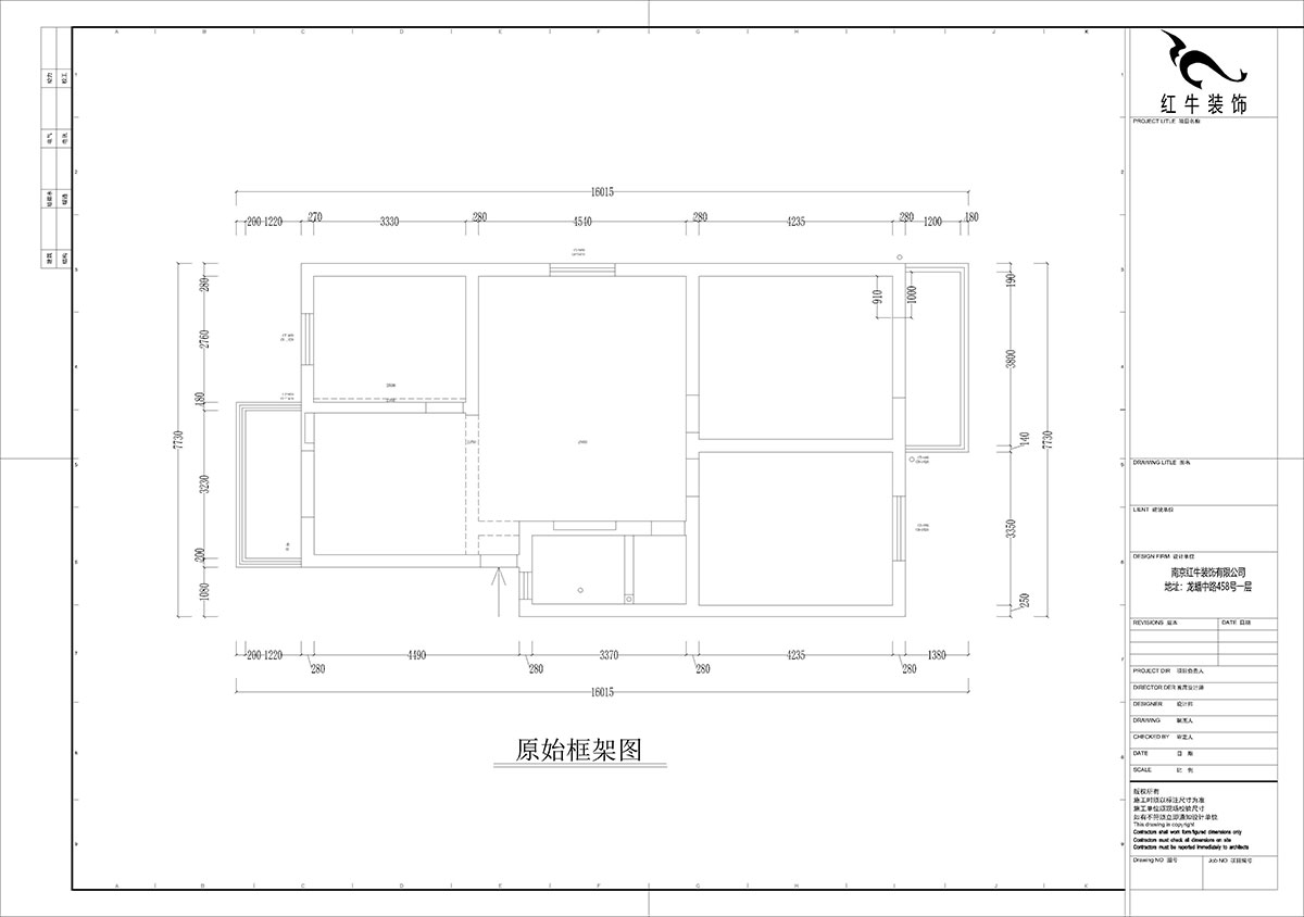 孟憲濤｜牡丹里17-601-108㎡-現代簡約風格｜3室2廳2衛｜老房裝修｜定制家｜全包14萬｜00_01原始框架圖