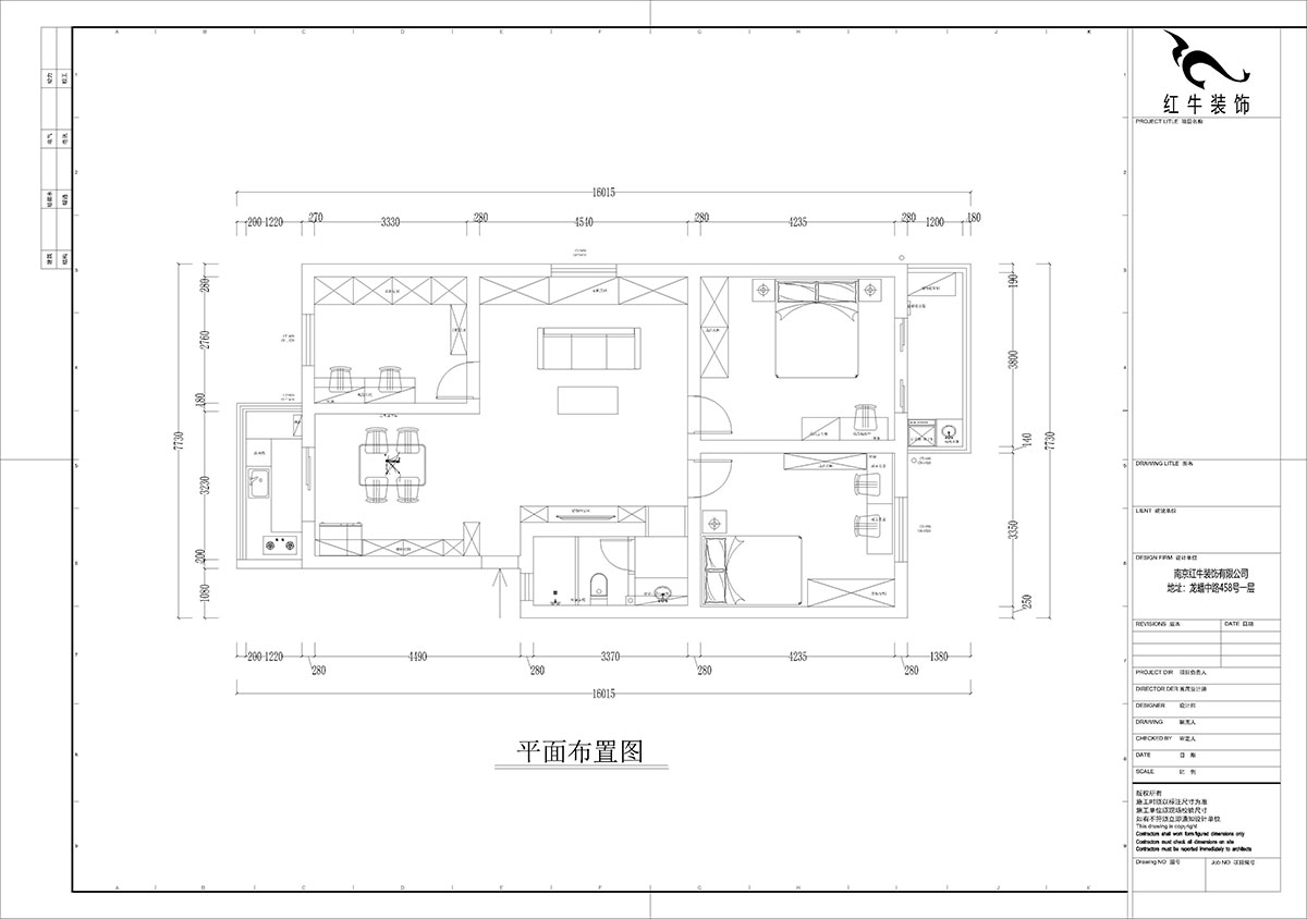 孟憲濤｜牡丹里17-601-108㎡-現代簡約風格｜3室2廳2衛｜老房裝修｜定制家｜全包14萬｜00_02平面布置圖