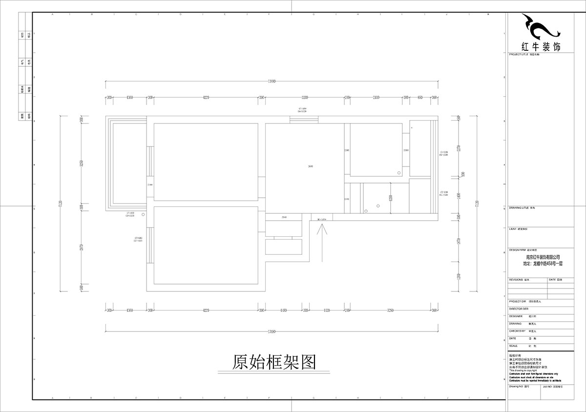 孟憲濤｜寧夏路18號3-204-70㎡-現代風格｜2室2廳1衛｜老房裝修｜定制家｜全包12萬｜00_01原始框架圖