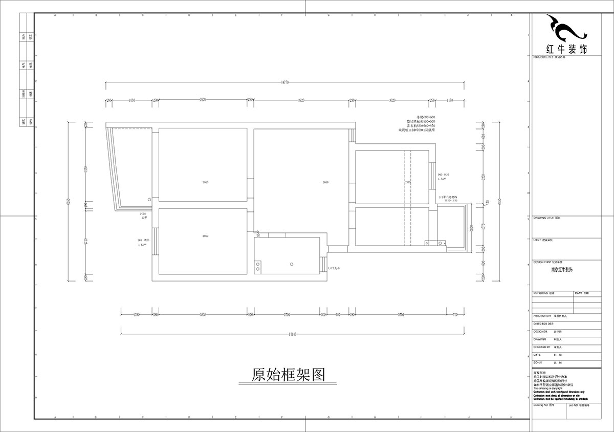孟憲濤｜龍蟠花苑6-502-75㎡-現代簡約風格｜3室1廳1衛｜老房裝修｜定制家｜全包11萬｜00_01原始框架圖