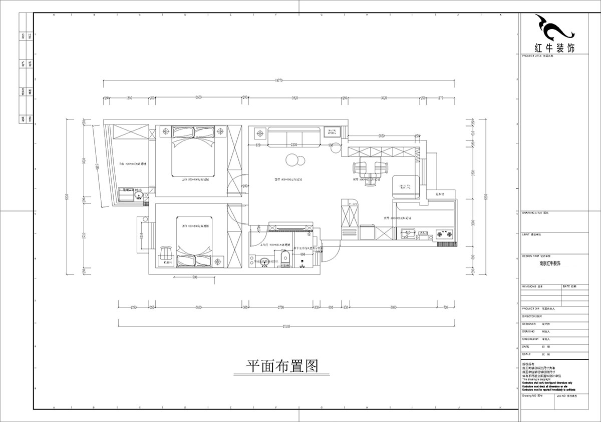 孟憲濤｜龍蟠花苑6-502-75㎡-現代簡約風格｜3室1廳1衛｜老房裝修｜定制家｜全包11萬｜00_02平面布置圖